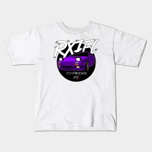 JDM RX-7 [FC] Purple Black Sun Edition Kids T-Shirt